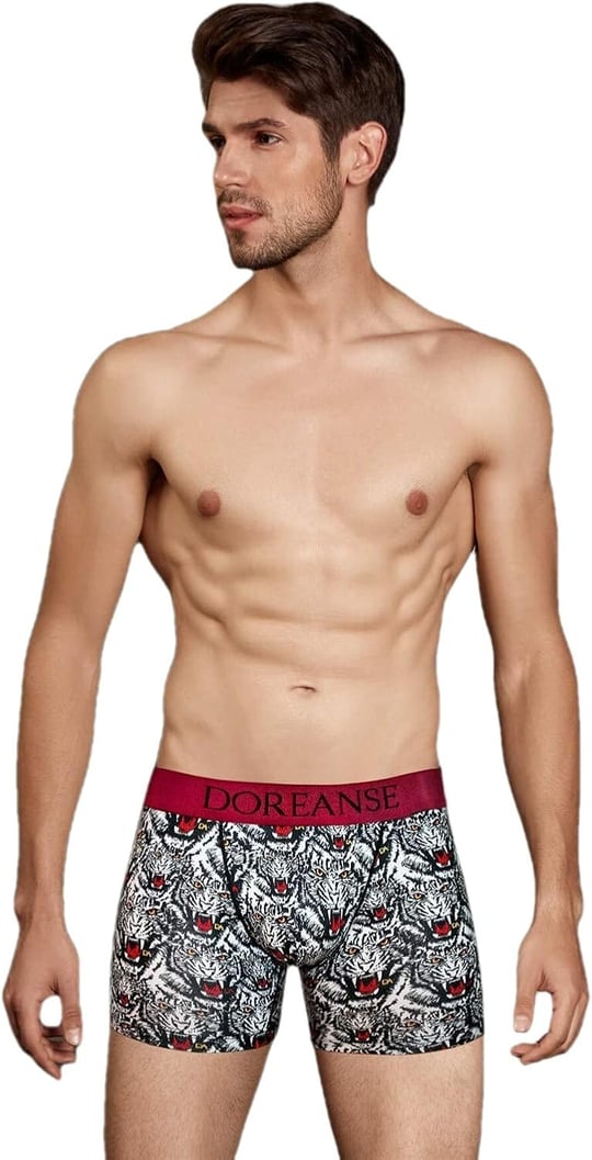 Doreanse Erkek Modal Çok Renkli Baskılı Torbalı Normal Paça Boxer 1812