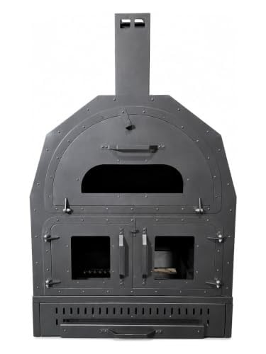 Dorello Mangal Barbekü Odun Ateşli Dış Mekan Pizza Fırını, Çelik, Gri, Bacalı Tasarım