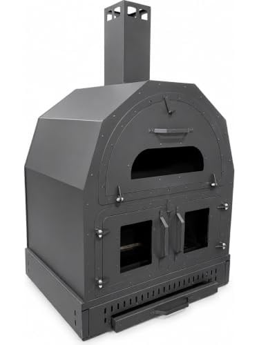 Dorello Mangal Barbekü Odun Ateşli Dış Mekan Pizza Fırını, Çelik, Gri, Bacalı Tasarım