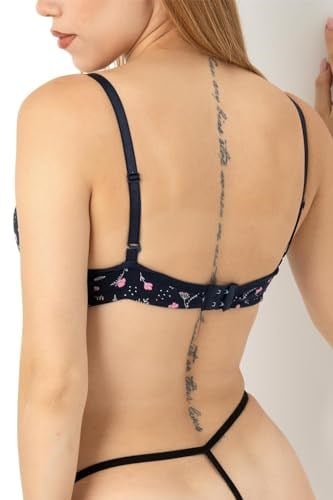DoReMi Desenli Push Up Sütyen