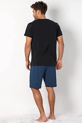 DoReMi Kısa Kollu Erkek Pijama Takım SİYAH XXL
