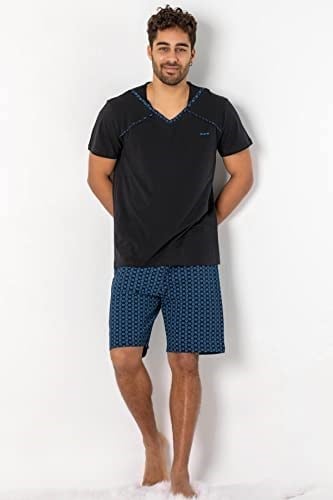 DoReMi Kısa Kollu Erkek Pijama Takım SİYAH XXL