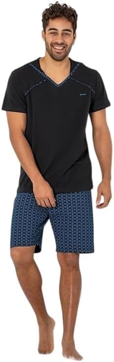 DoReMi Kısa Kollu Erkek Pijama Takım SİYAH L
