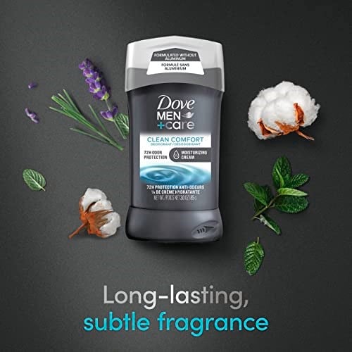 Dove Men+Care Deodorant Çubuk Alüminyumsuz Formül 48 Saat Korumalı Temiz Konfor Deodorant E Vitamini ve Üçlü Etkili Nemlendirici Erkekler için, 3 Ons (1 Paket)
