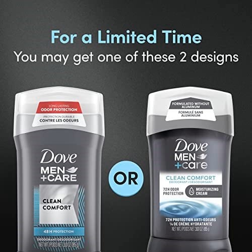 Dove Men+Care Deodorant Çubuk Alüminyumsuz Formül 48 Saat Korumalı Temiz Konfor Deodorant E Vitamini ve Üçlü Etkili Nemlendirici Erkekler için, 3 Ons (1 Paket)