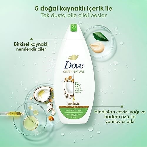Dove Nemlendirici Duş Jeli Hindistan Cevizi Yağı ve Badem Özü 450 ml