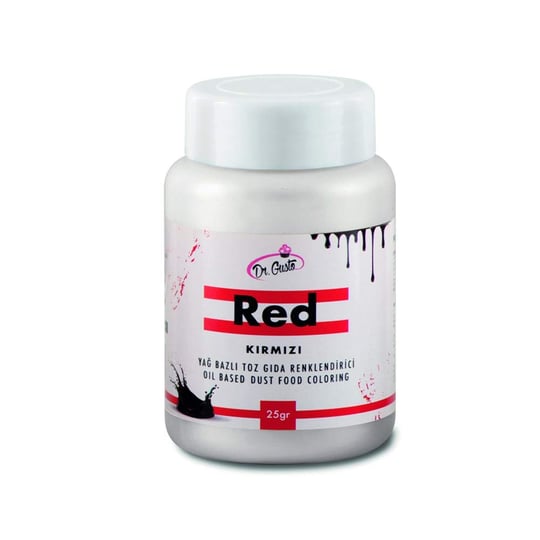 Dr.Gusto Yağ Bazlı Toz Gıda Boyası 25 Gr Kırmızı