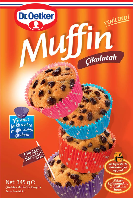 Dr. Oetker Muffin - Çikolatalı 345 Gr