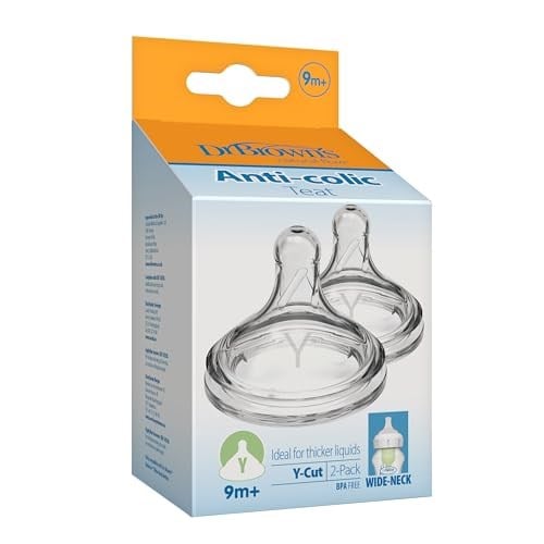 Dr. Browns Y Kesim Geniş Ağız Silikon Biberon Emziği, İkili Paket