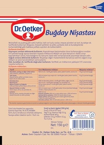 Dr. Oetker Buğday Nişastası 150 Gr