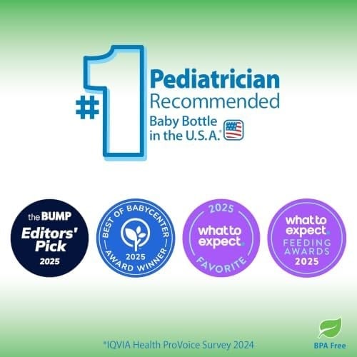Dr. Browns Natural Flow® Anti-Colic Options+™ Dar Cam Biberon, 4 oz/250 ml Seviye 1 Yavaş Akış Nipeli, 2li Paket, 0 m+