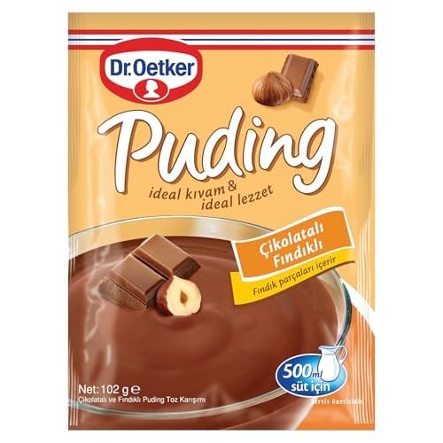 Dr. Oetker Puding Çikolatalı Fındık Aromalı 102 Gr