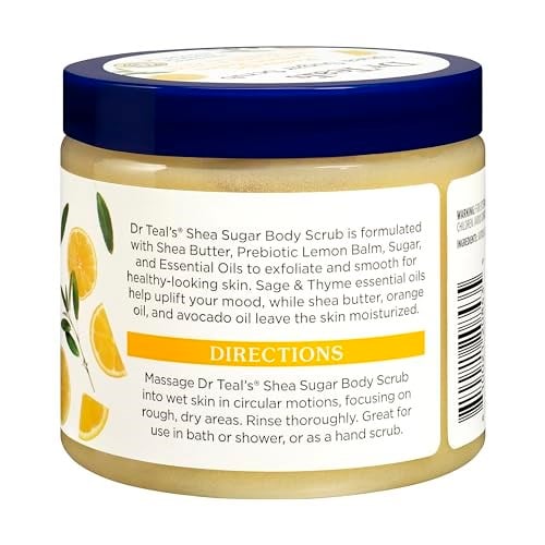 DR.Teals Prebiotic Lemon Balm Shea Sugar Scrub Vücut Peelingi 538GR