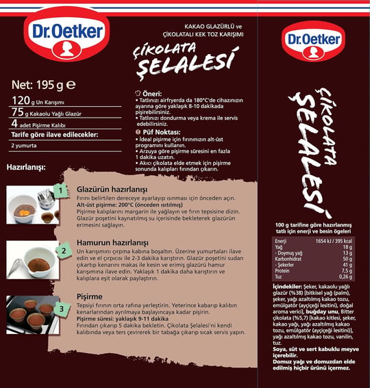 Dr. Oetker Çikolata Şelalesi 195 Gr