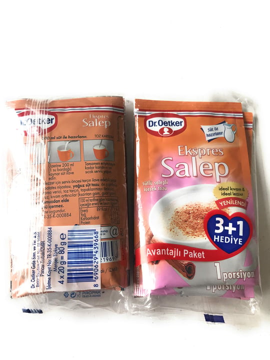 Dr. Oetker Salep Ekspres 20 Gr 3+1 Avantajlı Paket