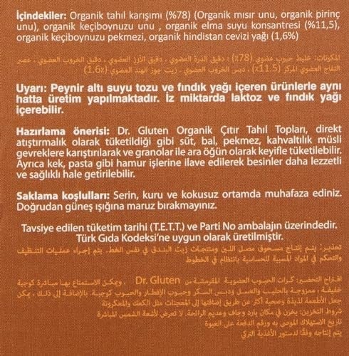 Dr. Gluten Organik Çıtır Tahıl Topları