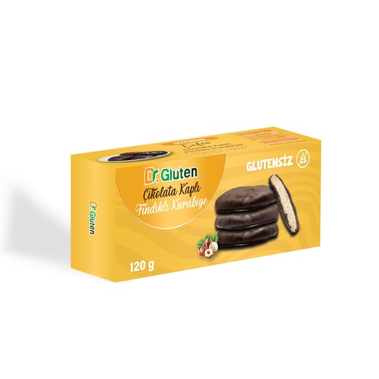 Dr. Gluten Glutensiz Çikolata Kaplı Fındıklı Kurabiye