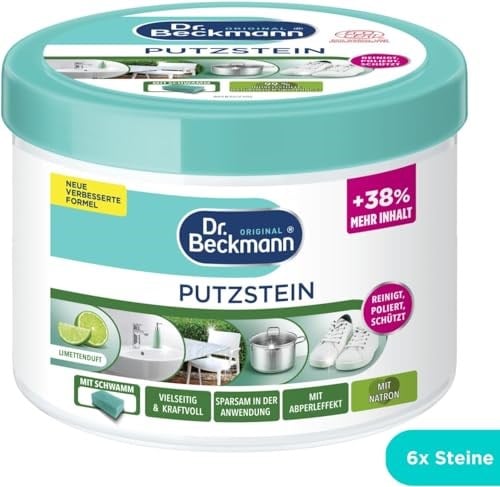 Dr. Beckmann Temizlik taşı | tüm ev için evrensel temizleyici | temizlik süngeri dahil | 550 g