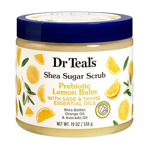DR.Teals Prebiotic Lemon Balm Shea Sugar Scrub Vücut Peelingi 538GR