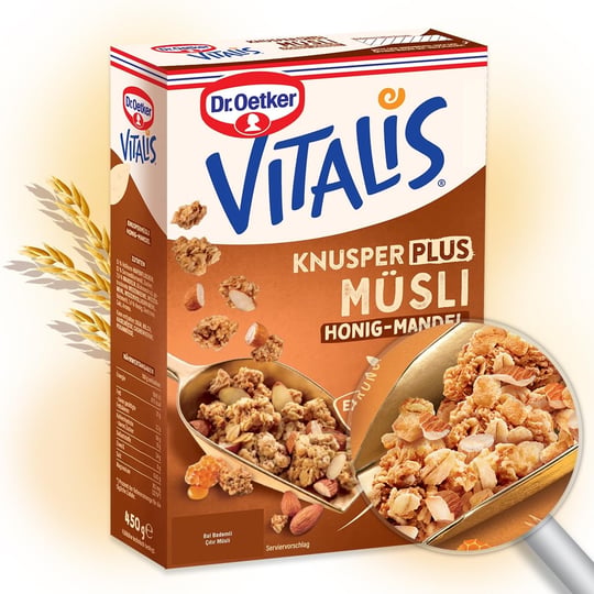 Dr. Oetker Vitalis Bal Bademli Çıtır Müsli 450 Gr