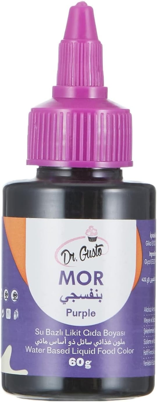 Dr.Gusto Su Bazlı Likit Gıda Boyası 60 Gr Mor
