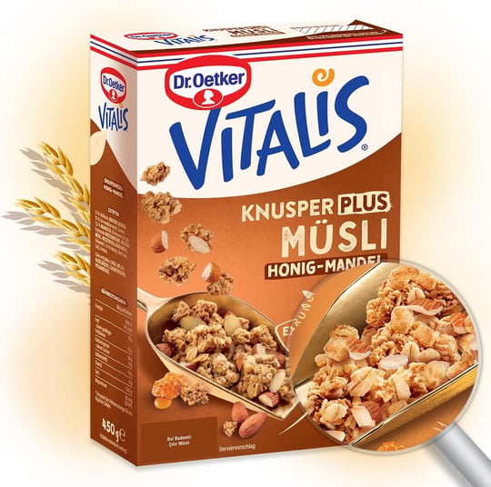 Dr. Oetker Vitalis Bal Bademli Çıtır Müsli 450 Gr