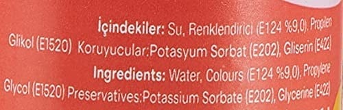 Dr.Gusto Su Bazlı Likit Gıda Boyası 60 Gr Kırmızı
