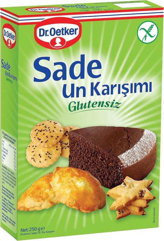 Dr. Oetker Glutensiz Sade Un Karışımı 250 Gr