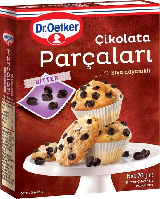 Dr. Oetker 70g Bitter - Çikolata Parçaları (Dekor)