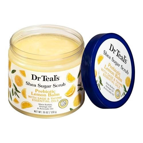 DR.Teals Prebiotic Lemon Balm Shea Sugar Scrub Vücut Peelingi 538GR