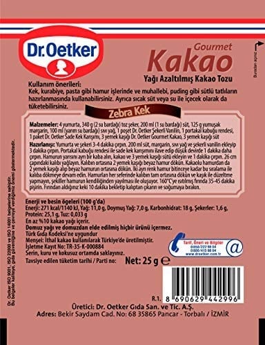 Dr. Oetker Gourmet Kakao (2 x 25gr) 2li paket