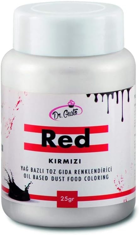 Dr.Gusto Yağ Bazlı Toz Gıda Boyası 25 Gr Kırmızı