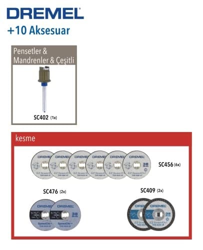 Dremel SC690 EZ SpeedClic Kesme Aksesuar Seti 11li