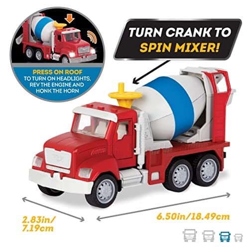 Driven by Battat 70.1014z mini çimento mikser Truck model araç