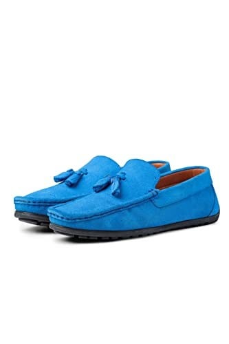 Ducavelli Fransen Hakiki Deri Erkek Günlük Ayakkabı, Loafer Ayakkabı, Hafif Ayakkabı, Püsküllü Loafer, Süet Ayakkabı