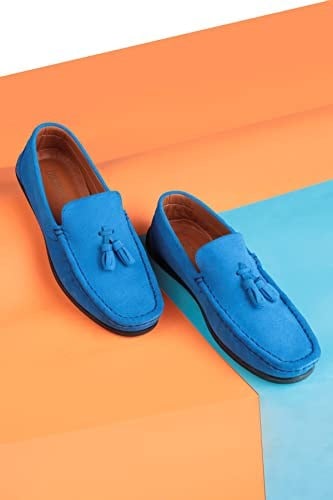 Ducavelli Fransen Hakiki Deri Erkek Günlük Ayakkabı, Loafer Ayakkabı, Hafif Ayakkabı, Püsküllü Loafer, Süet Ayakkabı