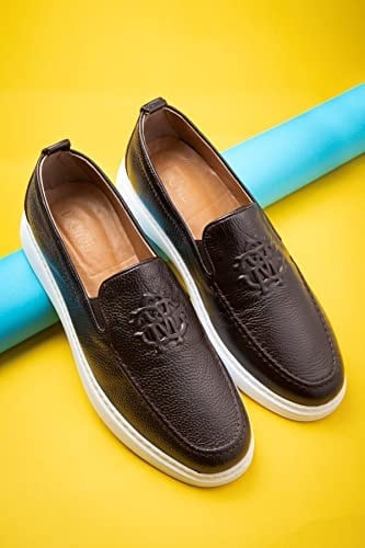 Ducavelli Stamped Hakiki Deri Erkek Günlük Ayakkabı, Loafer Ayakkabı, Hafif Ayakkabı, Yazlık Ayakkabı, Hafif Ayakkabı