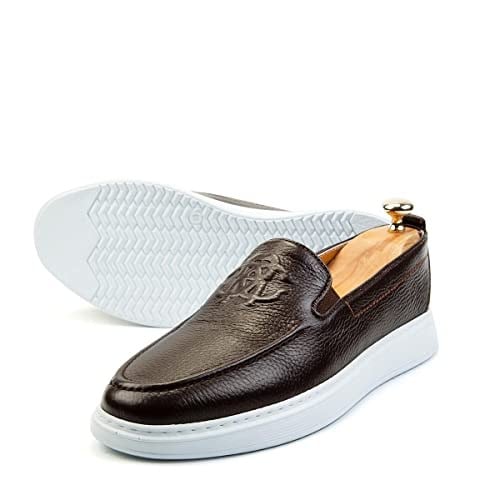 Ducavelli Stamped Hakiki Deri Erkek Günlük Ayakkabı, Loafer Ayakkabı, Hafif Ayakkabı, Yazlık Ayakkabı, Hafif Ayakkabı