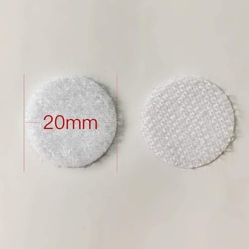 Dünya Magnet 100 Adet Arkası Yapışkanlı Yuvarlak Cırt Cırtlı Bant - Kaliteli Cırt Bant - Çap 1,5cm Cırt Cırt Band