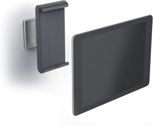 Durable 893323 Duvar Montajlı Tablet Tutucu, Gümüş/Antrasit - Seçenekler: 7-13 Zoll, ohne Hülle, Für Tablet 7-13 Zoll, mit Hülle...