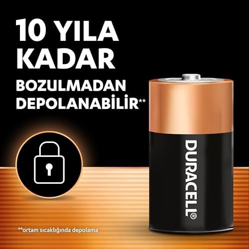 Duracell Alkalin D Piller, 2’li paket