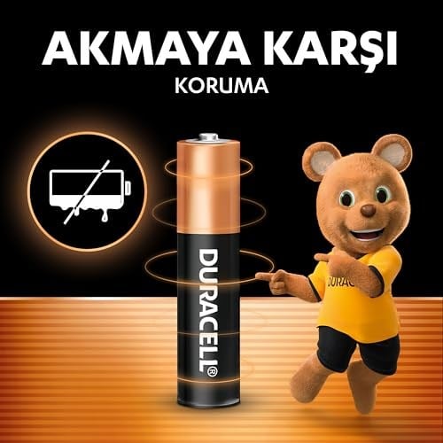Duracell Basic AAA Alkalin Ince Kalem Pil (10Lu Paket) – 1,5V – Daha Uzun Ömürlü – Günlük Cihazlar Için Güvenilir Güç – Plastik Içermeyen Ambalaj - Mn2400
