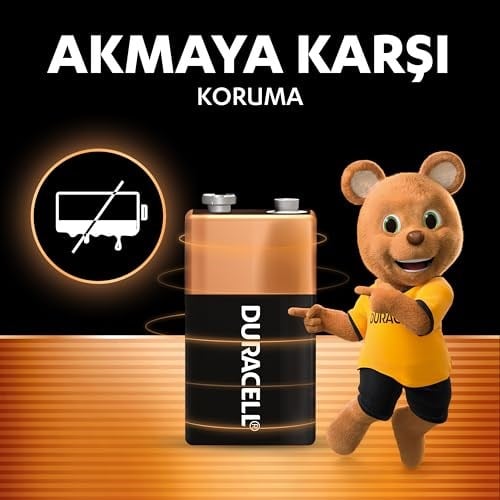 Duracell Basic Alkalin 9V Pil (1Li Paket) – Çok Amaçlı Alkalin Pil 9V – Daha Uzun Ömürlü – Günlük Cihazlar Için Güvenilir Güç – Plastik Içermeyen Ambalaj - Mn1604
