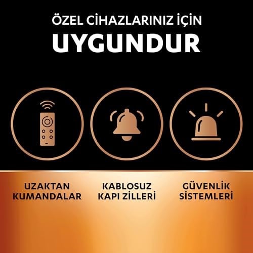 Duracell Mn27 Alkalin Özel Pil (Tekli) 12V (A27 L828), Uzun Kullanım Ömrü Garantili, Uzaktan Kumandalarda, Kablosuz Kapı Zillerinde, Güvenlik Sistemlerinde Kullanım Için