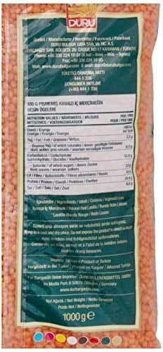 Duru Bakliyat Kırmızı Futbol Mercimek 1000 Gr