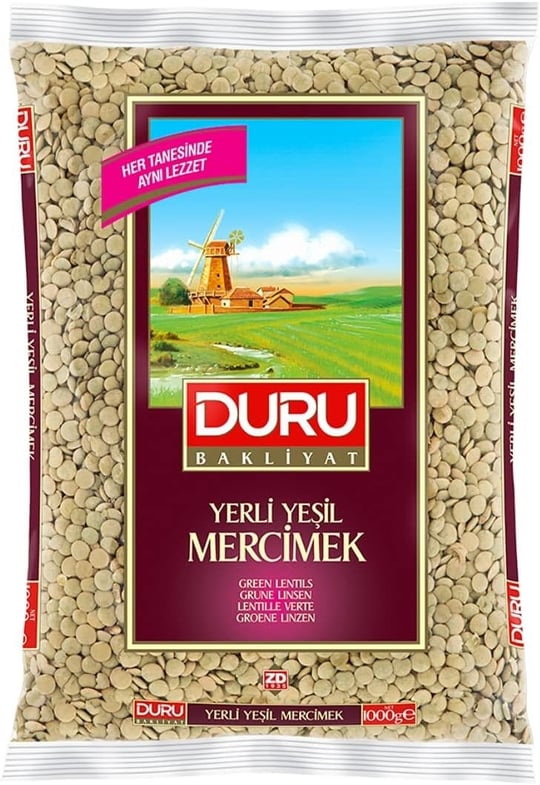 Duru Bakliyat Yeşil Mercimek,1000 Gr
