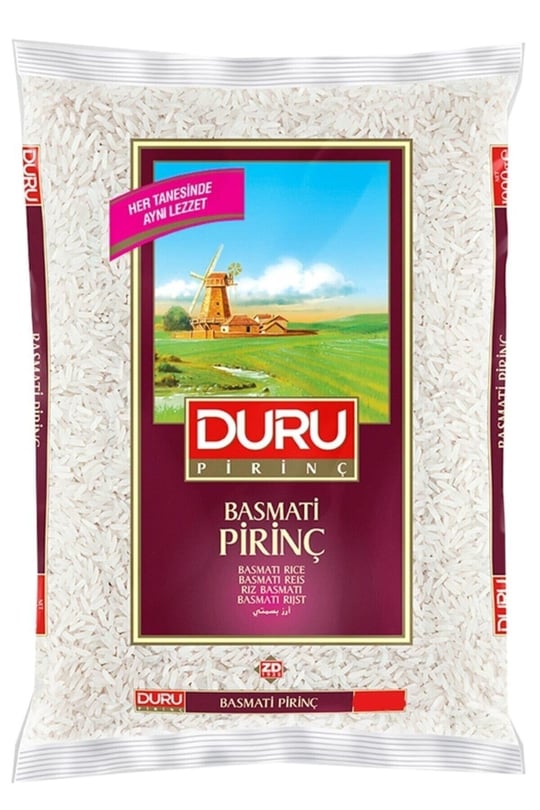 Duru Basmati Pirinç, 1000 gr, 2 Adet, Toplam 2 kg
