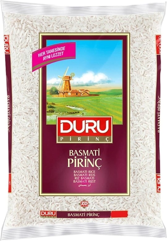 Duru Basmati Pirinç, 1000 gr, 2 Adet, Toplam 2 kg