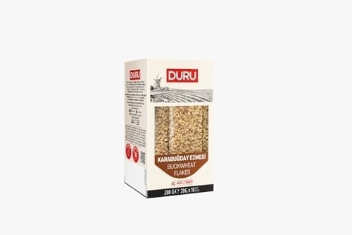 Duru Karabuğday Ezmesi Aç-Kat 200 g (10 Adet x 20 Gram) - Yüksek Lifli, Şeker İlavesiz ve Glutensiz Beslenmeye Uygun Pratik Kahvaltı