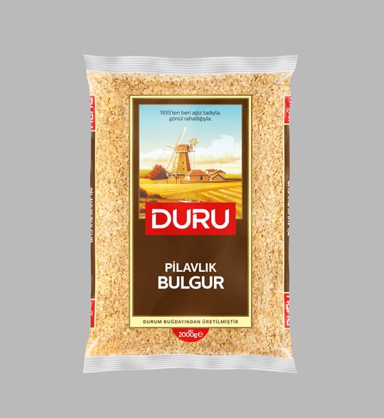 Duru Pilavlık Bulgur 2000g – Doğal Taş Değirmende Üretilmiş, Yüksek Lif ve Protein Kaynağı, Düşük Yağ